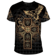 Viking Odin's Celtic Raven Zip Hoodie Crewneck Sweatshirt T-Shirt 3D All Over Print For Men And Women