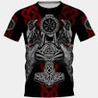 Skoll Hati Viking Zip Hoodie Crewneck Sweatshirt T-Shirt 3D All Over Print For Men And Women