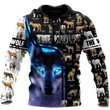 The Wolf Blue Cool Design Zip Hoodie Crewneck Sweatshirt T-Shirt 3D All Over Print For Men And Women