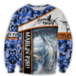 Fish Pixel Camo Zip Hoodie Crewneck Sweatshirt T-Shirt 3D All Over Print For Men And Women