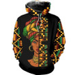 Melanin African Zip Hoodie Crewneck Sweatshirt T-Shirt 3D All Over Print For Men And Women