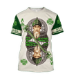 Irish Saint Patrick Day Zip Hoodie Crewneck Sweatshirt T-Shirt 3D All Over Print For Men And Women