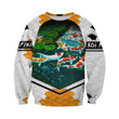 Beautiful Koi Fishing Zip Hoodie Crewneck Sweatshirt T-Shirt 3D All Over Print For Men And Women