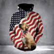 Boxer Flag Dog Zip Hoodie Crewneck Sweatshirt T-Shirt 3D All Over Print For Men And Women