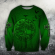 Irish St.Patrick Tree Of Life Zip Hoodie Crewneck Sweatshirt T-Shirt 3D All Over Print For Men And Women