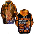 I'm A Christian Zip Hoodie Crewneck Sweatshirt T-Shirt 3D All Over Print For Men And Women