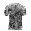 Owl Art Zip Hoodie Crewneck Sweatshirt T-Shirt 3D All Over Print For Men And Women
