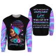 January Girl Zip Hoodie Crewneck Sweatshirt T-Shirt 3D All Over Print For Men And Women