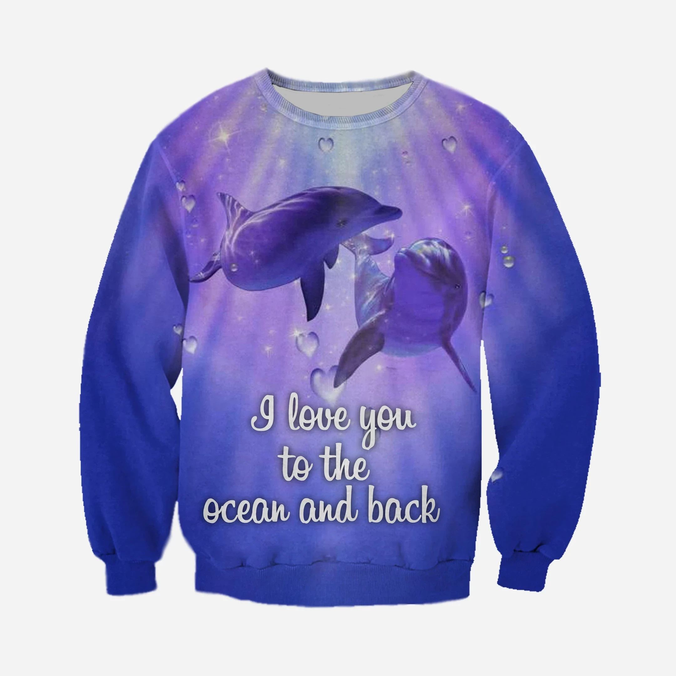 Dolphin Zip Hoodie Crewneck Sweatshirt T-Shirt 3D All Over Print For Men And Women