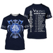 Viking Zip Hoodie Crewneck Sweatshirt T-Shirt 3D All Over Print For Men And Women
