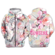 Country Girl Floral Zip Hoodie Crewneck Sweatshirt T-Shirt 3D All Over Print For Men And Women