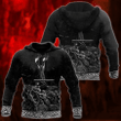 Satanic Devil Black Unique Zip Hoodie Crewneck Sweatshirt T-Shirt 3D All Over Print For Men And Women