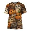 Halloween Zip Hoodie Crewneck Sweatshirt T-Shirt 3D All Over Print For Men And Women