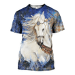 Horse Zip Hoodie Crewneck Sweatshirt T-Shirt 3D All Over Print For Men And Women