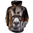 Donkey Zip Hoodie Crewneck Sweatshirt T-Shirt 3D All Over Print For Men And Women
