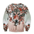 Wolf Floral Zip Hoodie Crewneck Sweatshirt T-Shirt 3D All Over Print For Men And Women