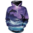 Dolphin Zip Hoodie Crewneck Sweatshirt T-Shirt 3D All Over Print For Men And Women