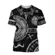 Vikings Tattoo Style Zip Hoodie Crewneck Sweatshirt T-Shirt 3D All Over Print For Men And Women