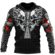Celtic Skulls Zip Hoodie Crewneck Sweatshirt T-Shirt 3D All Over Print For Men And Women
