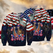 Giraffes Independence Day Zip Hoodie Crewneck Sweatshirt T-Shirt 3D All Over Print For Men And Women
