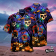 Scary Halloween Black Cat Aloha Hawaiian Shirt Colorful Short Sleeve Summer Beach Casual Shirt For Men And Women