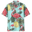 Greater Flamingo Leaves Aloha Hawaiian Shirt Colorful Short Sleeve Summer Beach Casual Shirt For Men And Women
