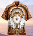 Wolf Feather Headdress Aloha Hawaiian Shirt Colorful Short Sleeve Summer Beach Casual Shirt For Men And Women