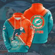 Miami Dolphins Go Fins 3D All Over Print Hoodie, Zip-up Hoodie