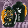 Green Bay Packers Smith Go Pack Go 3D All Over Print Hoodie, Zip-up Hoodie