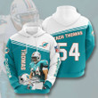 Miami Dolphins Zach Thomas 3D All Over Print Hoodie, Zip-up Hoodie
