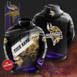 Personalized Minnesota Vikings Custom 3d All Over Print Hoodie, Zip-Up Hoodie
