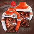 Personalized Denver Broncos Skullcap Custom Name 3D All Over Print Hoodie, Zip-up Hoodie