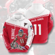 Atlanta Falcons Julio Jones 3D All Over Print Hoodie, Zip-up Hoodie