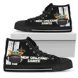 New Orleans Saints Nfl Football High Top Shoes