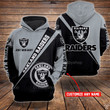 Personalized Custom Name Oakland Raiders 3D All Over Print Hoodie, Zip-up Hoodie
