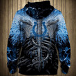 Electric Indianapolis Colts Skull 3D All Over Print Hoodie, Zip-up Hoodie