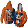 Mickey Disney Nfl Denver Broncos 3D All Over Print Hoodie, Zip-up Hoodie