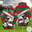 Personalized Custom Name  South Sydney Rabbitohs 3D All Over Print Hoodie, Zip-up Hoodie