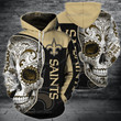 Sugar Skull New Orleans Saints 3D All Over Print Hoodie, Zip-up Hoodie