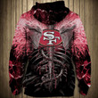 San Francisco 49ers Skull 3D All Over Print Hoodie, Zip-up Hoodie