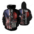 American Flag And Basketball Hoop 36 Stephen Jackson 3D All Over Print Hoodie, Zip-up Hoodie