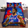 Philadelphia 76ers Joel Embiid Digital Art Bed Sheet Spread Comforter Duvet Cover Bedding Sets