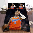 Oklahoma City Thunder Chris Paul Calling Plays Image Bed Sheet Spread Comforter Duvet Cover Bedding Sets