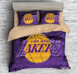 3d Los Angeles Lakers Logo Basketball Bedding Set (Duvet Cover & Pillow Cases)