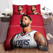 Paul George In Los Angeles Clippers Uniform Bed Sheet Spread Comforter Duvet Cover Bedding Sets