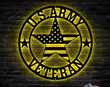 Army Veteran Metal Wall Art With Lights, Military Gift, Soldier Metal Wall Art, Army Veteran U.S Army Gift, Gift For Dad, Veteran Gift