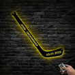 Personalized Hockey Stick Groomsman Gift Above Bed Decor Kids Room Decor Gift for Hockey Player Gifts For Hockey Lover Stick With Led Lights
