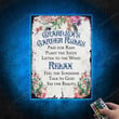 Grandma's Garden Rules Metal Sign With Led Lights, Tin Metal Sign, Colorful Flowers Sign Garden Decor Housewarming Gift Rectangle Metal Sign