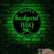 Personalized Bar & Grill Metal Sign With LED Light Chill And Grill Wall Art For Backyard Outdoor Patio Decor Backyard BBQ Sign Bar Sign