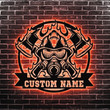 Custom Firefighter Metal Wall Art Personalized Fireman Led Sign With 16 Colors Gift For Firefighter